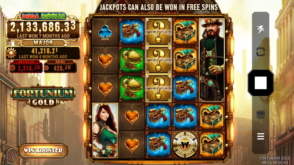 Screenshot of Fortunium Gold Mega Moolah from Microgaming