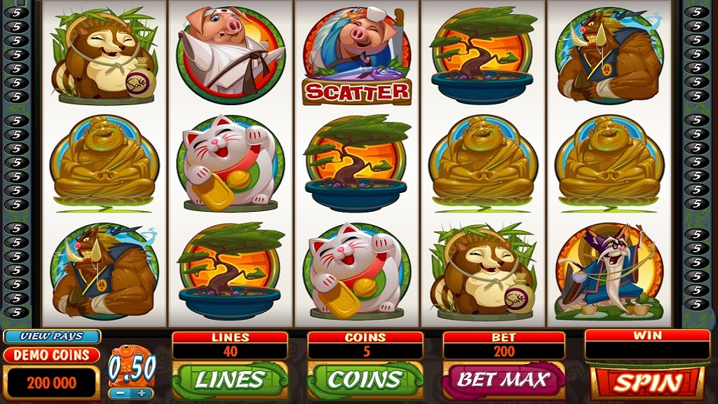 Screenshot of Karate Pig from Microgaming
