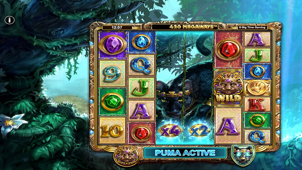 Screenshot of King of Cats slot from Big Time Gaming