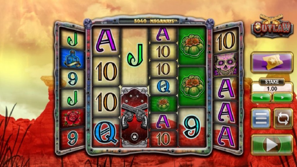 Screenshot of Outlaw slot from Big Time Gaming