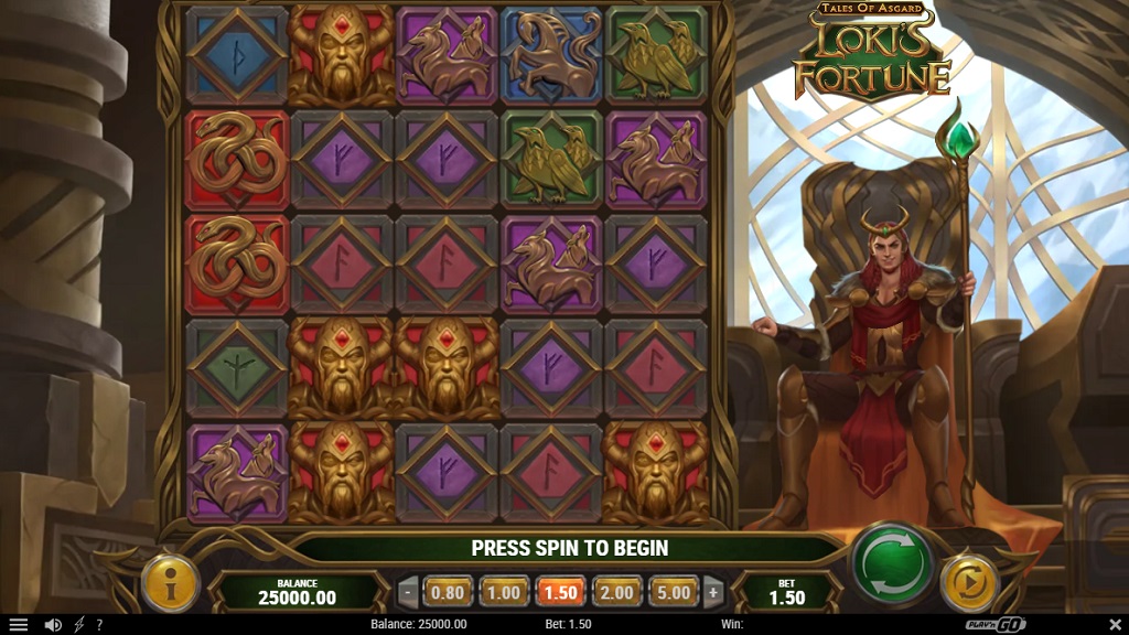 Screenshot of Tales of Asgard Loki's Fortune slot from Play’n Go