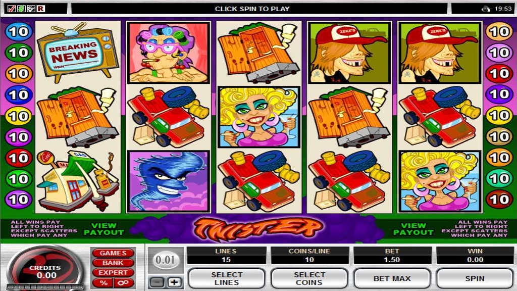 Screenshot of Twister slot from Microgaming