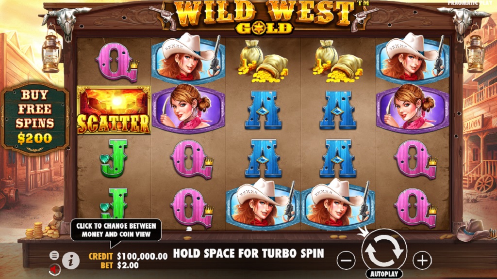 Screenshot of Wild West Gold slot from Pragmatic Play